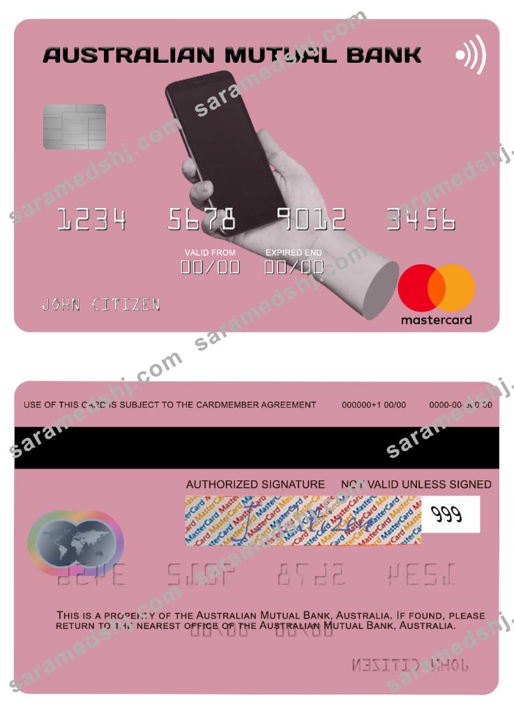 Australia Australian Mutual Bank mastercard